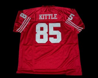 Camiseta de fútbol de George Kittle, San Francisco, nueva, roja, sin firmar, cosida a medida, en todas las tallas S-3XL