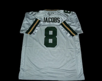 Camiseta de fútbol Josh Jacobs Green Bay, nueva, blanca, sin firmar y cosida a medida. Todas las tallas: S-3XL.
