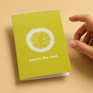 Citronfotokort, "You're The Zest"-hälsning, Citrus Friend (digital nedladdning), A5 och 5x7”