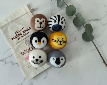 Juego de 6 bolas de lana para secadora – Suavizante natural de telas, lavandería sin residuos