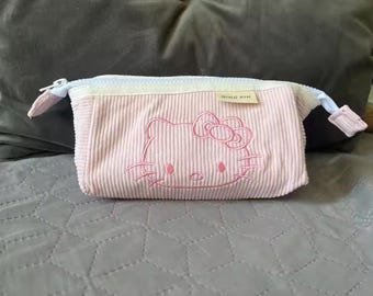 Kawaii Cartoon Cosmetic Bag Large Capacity Pink Pencil Case Gift