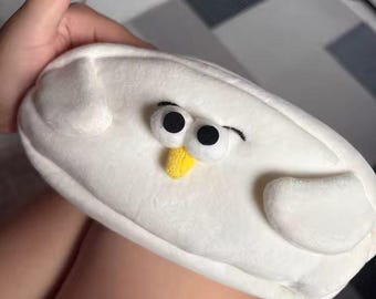 Seagull Plush Pencil Case Large Capacity Zippered School Stationery Pouch