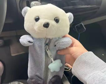 Sea Otter Plush Makeup Bag Pencil Case Zipper Cosmetic Pouch Organizer Gift