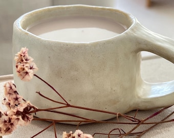 Mug en grès fait main 160 ml • Mug céramique artisanal • Mug café • Mug des matins lents