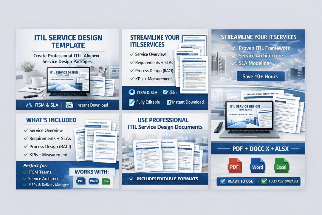 ITIL Service Design Template - Etsy
