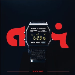 Aangepaste Casio A158WEA-1EF horloge met zwart scherm – NATO-bandje, vintage digitaal horloge, gepersonaliseerd cadeau, F91W, G-Shock mod, AE1200, AQ230, A168W