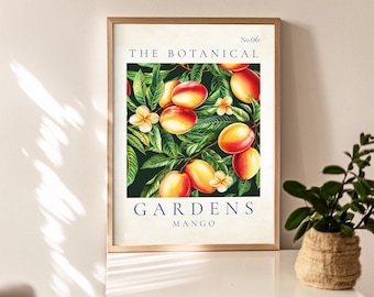 Botanical Gardens Mango Print No.06, Tropical Fruit Wall Art (Digital Download)