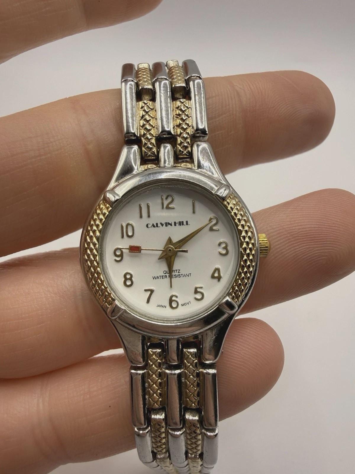 Vintage Calvin Hill Ladies Wristwatch Quartz Silver Tone Vintage Calvin Hill Ladies Watch - Etsy main image 2