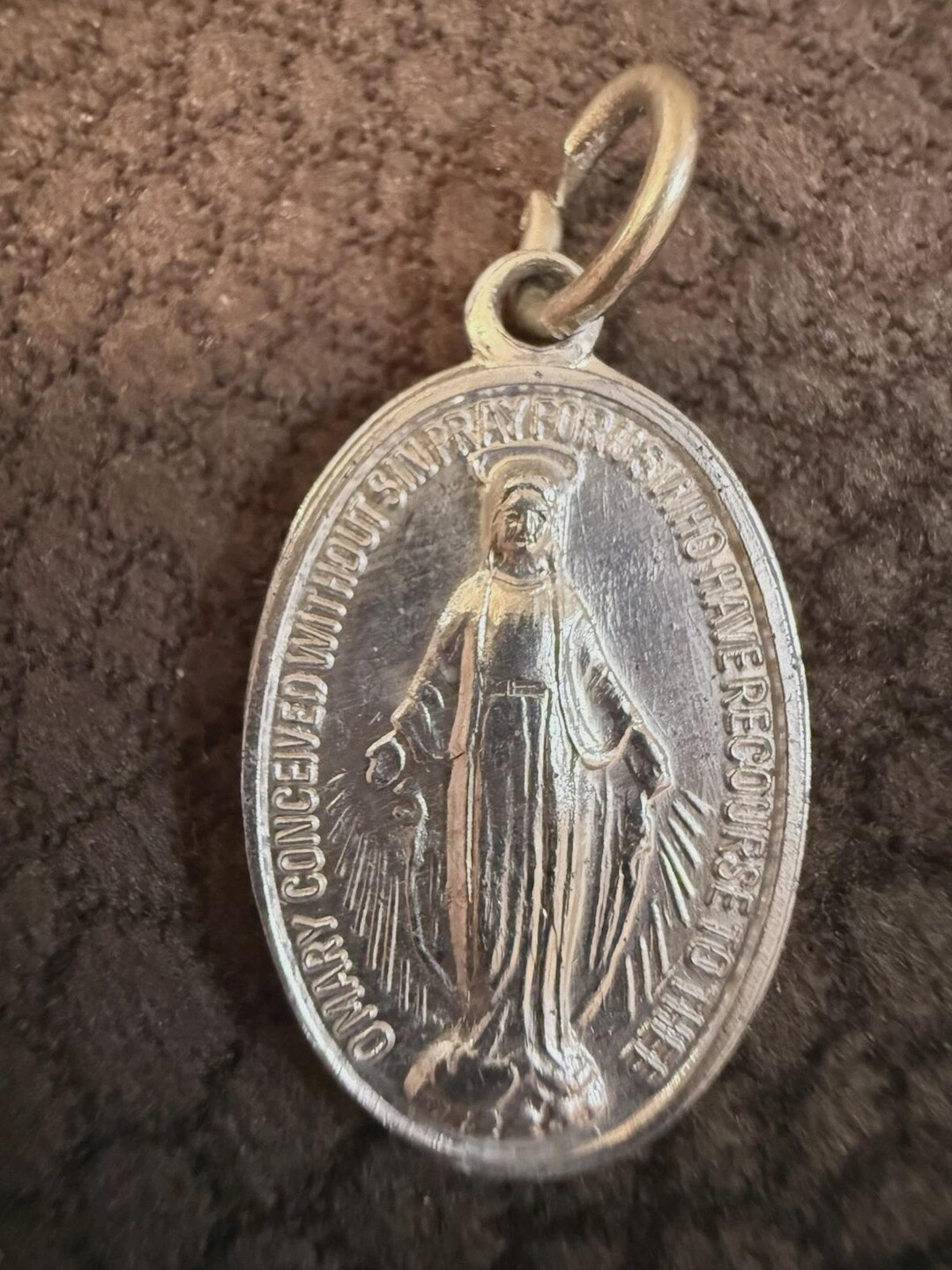 Vintage Miraculous Medal Blessed Virgin Mary Religious Charm Pendant - Etsy