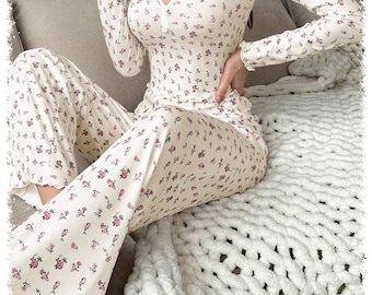 Pijamas de mujer / Camisones de mujer / Pijamas de mujer / Pijamas de mujer cómodos y suaves / Para mujer / Conjunto de pijama de mujer