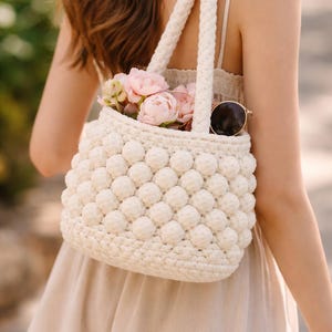 Handmade Mini Purse Pattern PDF | Beginner Bobble Stitch Plush Yarn Textured Gift