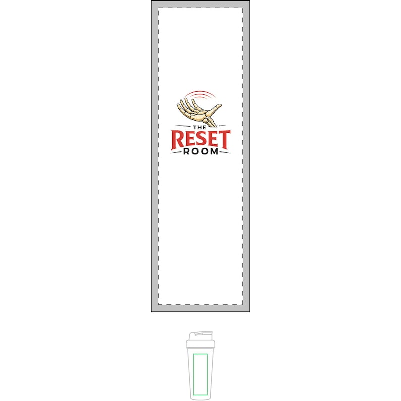 The Reset Room - 24oz Shatterproof Protein Shaker Bottle with Stainless Steel Ball, Flip-Top Lid image 1