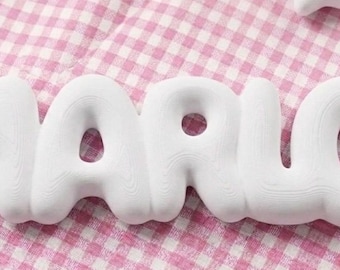 Bubble Letters in Ceramic Look – Personalized Names, Numbers & Symbols | Lightweight Nursery Door Decor