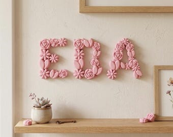 Bubble Letters in Ceramic Look – Personalized Names, Numbers & Symbols | Lightweight Nursery Door Decor
