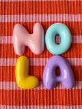 Bubble Letters in Ceramic Look with Configurator \u2013 Personalized Names, Numbers & Symbols | Lightweight Nursery Door Decor product logo