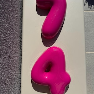 Bubble Letters in Ceramic Look with Configurator – Personalized Names, Numbers & Symbols | Lightweight Nursery Door Decor image 18
