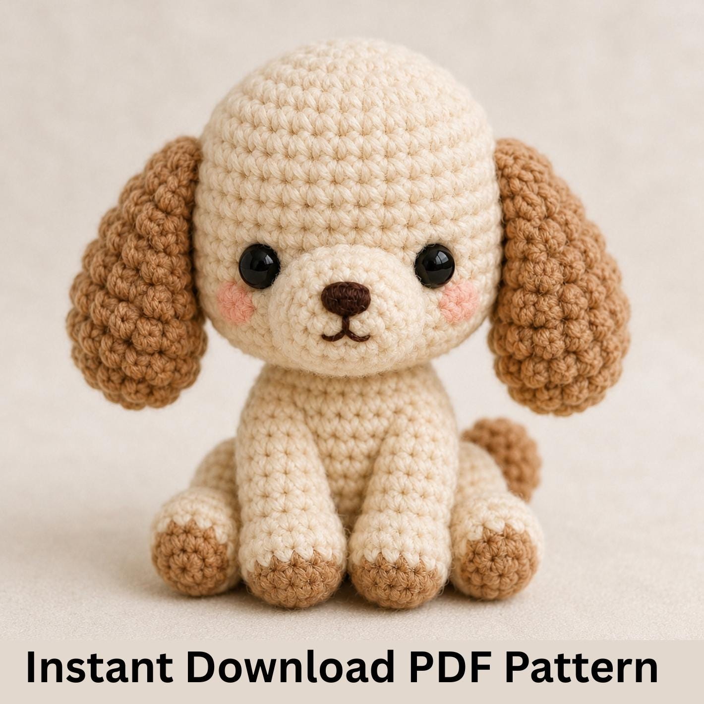 36 Poodle Crochet Patterns to Stitch Adorable Dogs, Toys, and Textured Amigurumi 36 Amigurumi Poodle Crochet Poodle Dog Pattern Sitting Dog