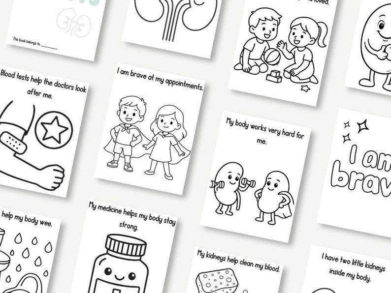 Chronic Kidney Disease Colouring Book | CKD Printable for Kids | Renal ...