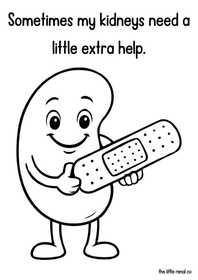 Chronic Kidney Disease Colouring Book | CKD Printable for Kids | Renal ...