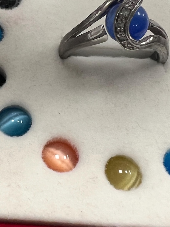 Sterling silver interchangeable multi stone Ring … - image 8