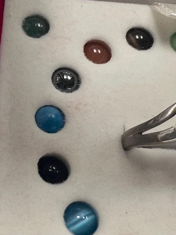 Sterling silver interchangeable multi stone Ring … - image 10