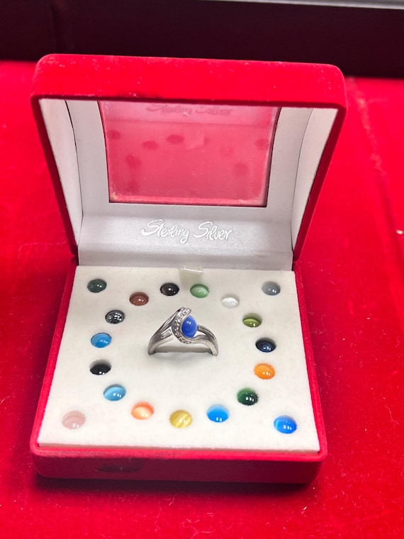Sterling silver interchangeable multi stone Ring … - image 1