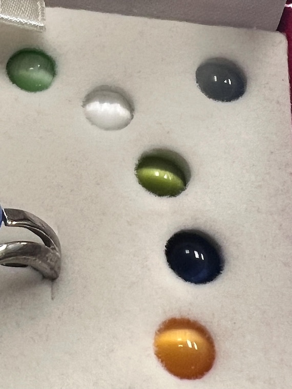 Sterling silver interchangeable multi stone Ring … - image 7