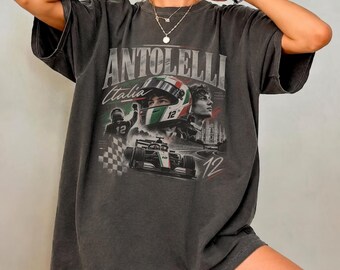 Antolelli Monza Victory Shirt, Italian Racing Comfort Colors Tee, Vintage Motorsport Graphic, Number 12 Italia Shirt