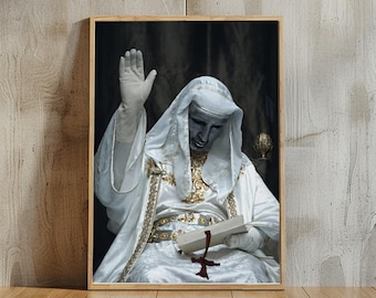 King Baldwin IV Wall Art, Jerusalem Crusader Poster or Canvas, Medieval Christian Decor Unframed