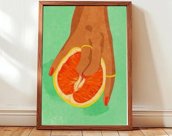 Feminist Wall Art, Sensual Feminine Poster or Canvas, Female Empowerment Decor Unframed