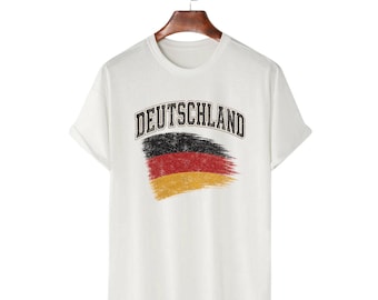 2026 Soccer USA Inspired Fans Design, Germany Supporters Flag Logo Style Graphic Tee, North America 26' Football Vibes Unisex T-Shirt
