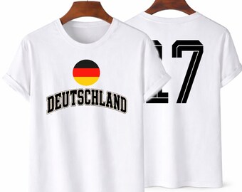 2026 Soccer USA Inspired Fans Design, Germany Supporters Flag Logo Style Graphic Tee, North America 26' Football Vibes Unisex T-Shirt