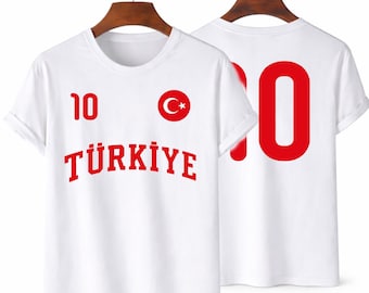 Turkey Flag Soccer Fan Shirt, Turkish 2026 National Team Supporter Tee, Red White Game Day Outfit Pride Türkiye Gift