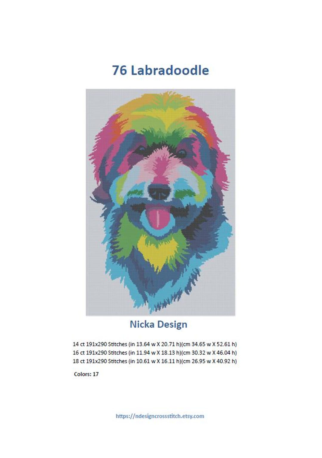 76 Labradoodle Cross Stitch Pattern PDF - Etsy UK