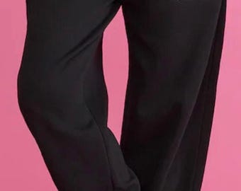 Pantalones deportivos Aeropostale Hello Kitty negros con estampado, pierna ancha, estilo Y2K