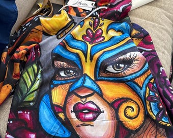 Sabet Wearable Art Hoodie “Impulse” Limited Edition NWT Mask Face Artwork 485 Dollars Retail