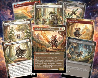 Mabel Commander Deck | Mouse Tribal | 114 Cards | Fantasy Watercolor  Artstyle | Custom Proxies | EDH | Tokens | Fan Made Magic - Etsy