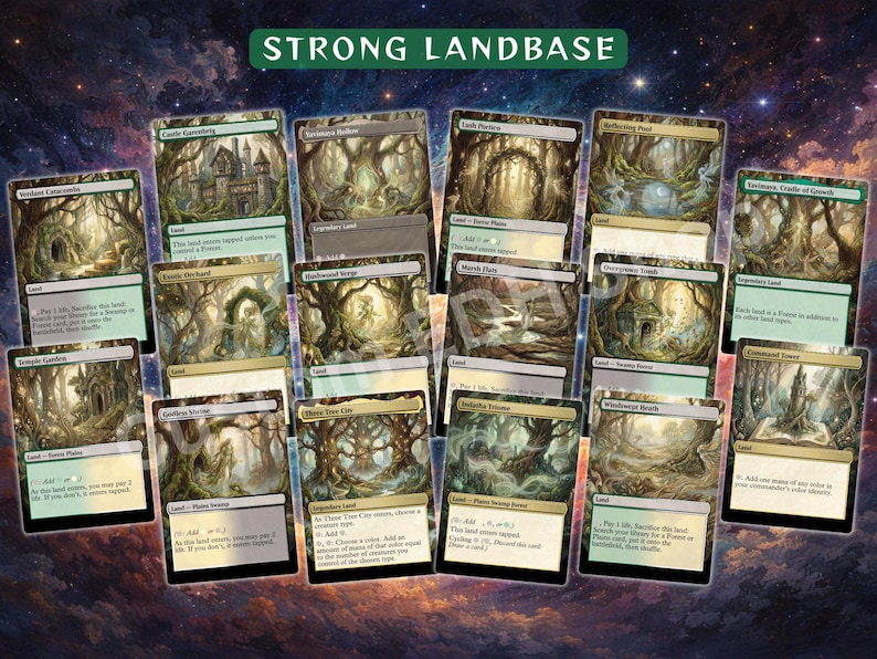 Custom Treefolk Token Doran Commander Deck | Treefolk Tribal | 108 Cards | Poetic Watercolor ...