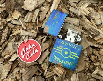 Vault Tec Industries Lighter / Fallout Inspired Zippo-Style Flip Lighter / Free Tin Case Included!