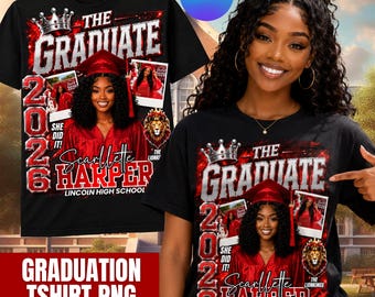 Graduation Magazine T-Shirt Design Template, Canva Senior Photo Shirt (Digital Download)