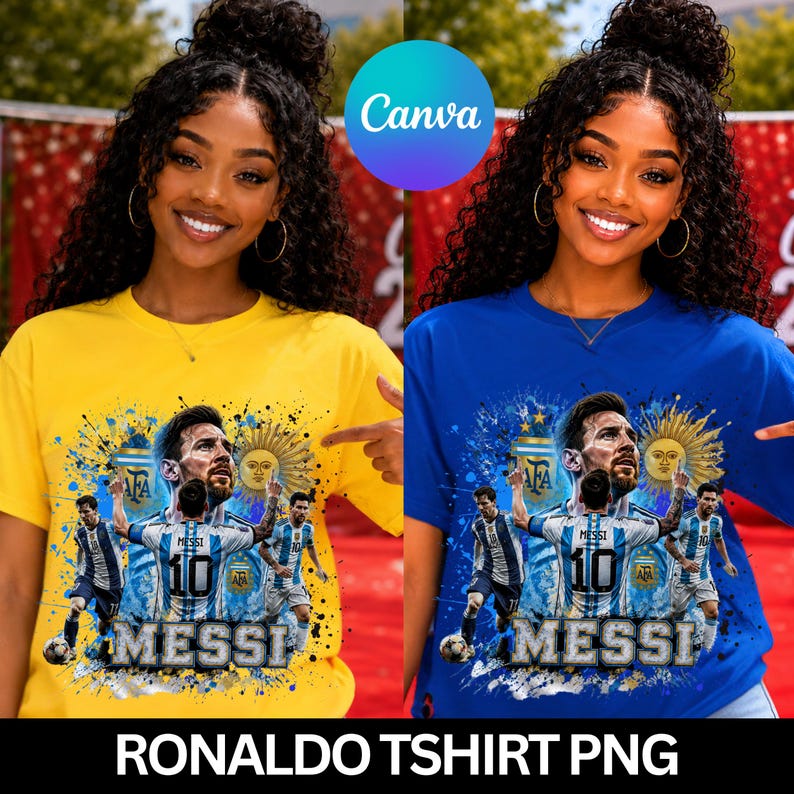 Messi PNG Football T-Shirt Design, Argentina Soccer World Cup Clip Art, Lionel Messi Sublimation File, GOAT Png, World cup shirt design PNG