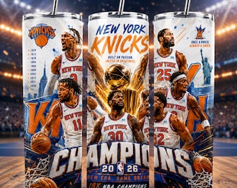 Knicks Tumbler Wrap, 20oz Tumbler Design, Digital Download Only, Sublimation Wraps, Basketball PNG, New York Team, Knicks Fan