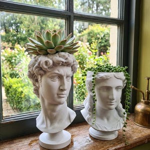 Greek God - Plant Pot Pair