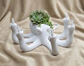 Eff-Offtopus – Rebellious Middle Finger Octopus Planter Pot