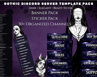 Gothic Discord Server Template Pack Instant Download