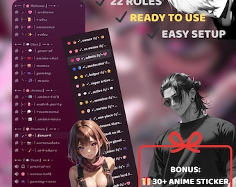 Anime Discord Server Template  | Instant Download