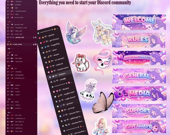 Discord Server Template • 30+ Channels, 45+ Roles, GIFs, Stickers