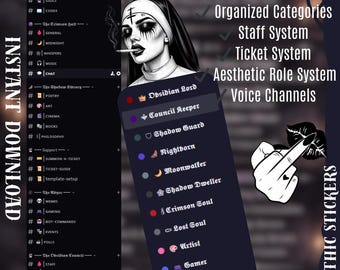 Gothic Discord Server Template | Dark, Roles, Ticket System