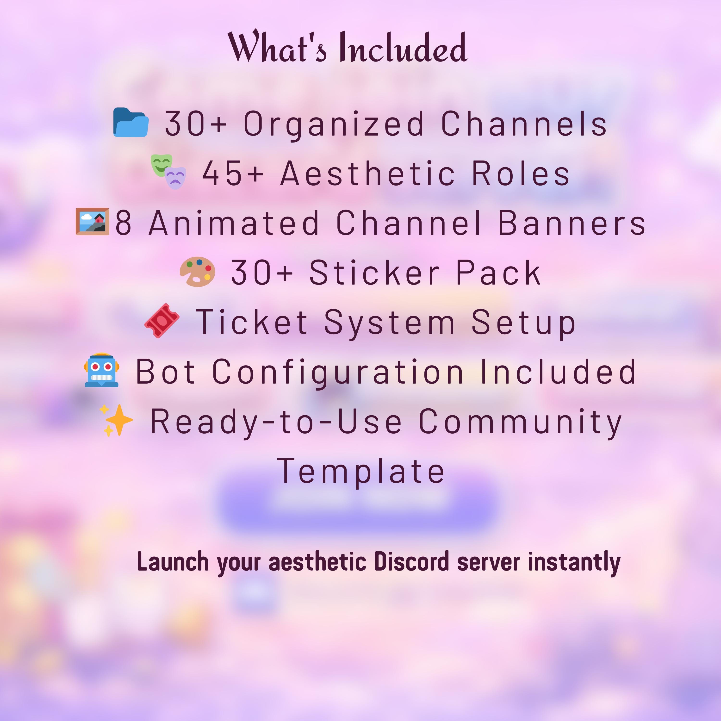 Discord Server Template • 30+ Channels, 45+ Roles, Gifs, Stickers - Etsy