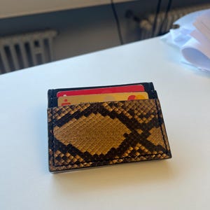 Leder Wallet Pyton Kartenhalter Dickleder Büffelleder